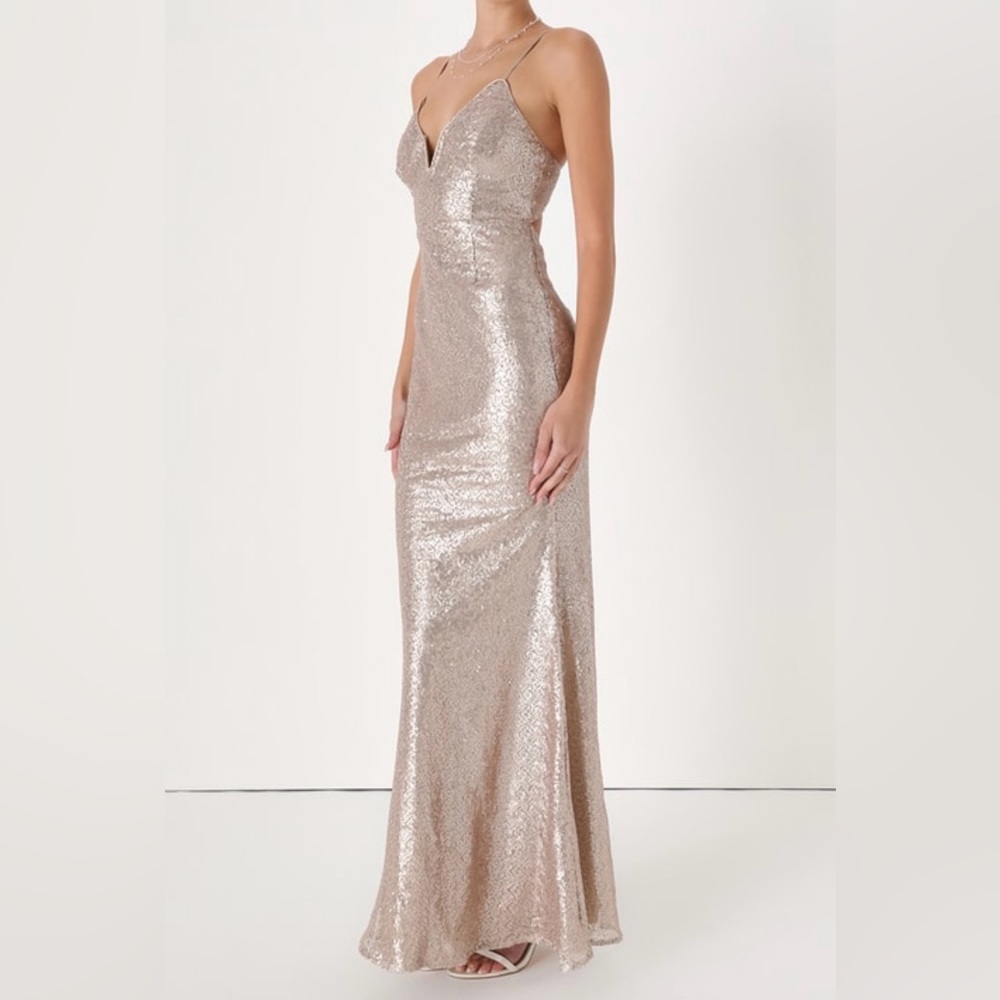 Spectacular Moment Rose Gold Mermaid
Maxi Dress